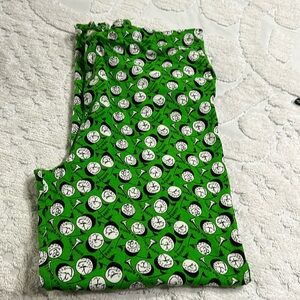Men’s MC Sport ‘talk birdie’ pants. Never worn. Bright green. Golf balls XXL